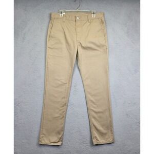 Levis Pants Womens 33x32 Khaki Straight Leg Slim Fit High Rise Chino Preppy Work